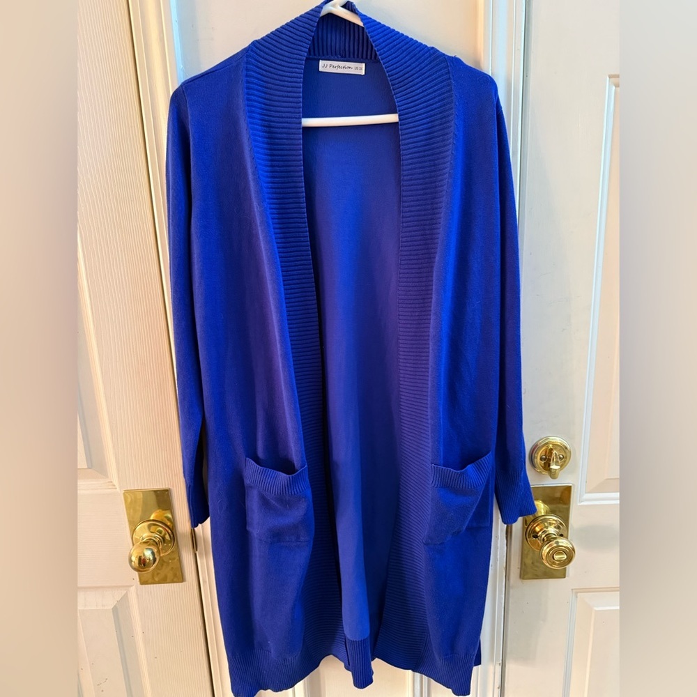 JJ Perfection Duster Open Front Cardigan